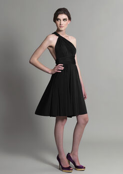 Black Multiway Knee Length Dress, 8 of 8