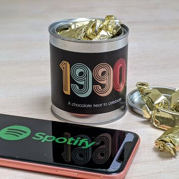Personalised Special Year Chocolates Tin And Playlist, 3 of 7