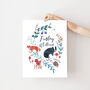 Personalised Children's Name Print: Badger And Fox, thumbnail 2 of 2