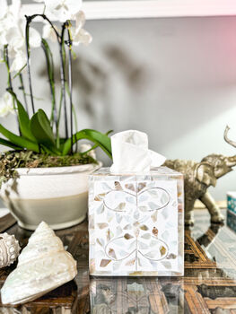 Mother Of Pearl Inlay Tissue Box | Sandy Shores, 2 of 6