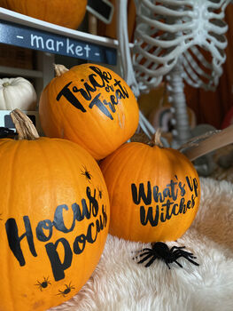 Set Of Three Halloween Pumpkin Stickers, 4 of 9