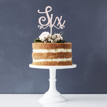 Decorative Personalised Number Birthday Cake Topper, 8 of 9