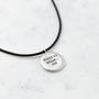 Sterling Silver And Leather Coordinates Necklace, thumbnail 4 of 5