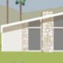 Palm Springs Mid Century Modern Butterfly House Print, thumbnail 2 of 4