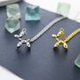 Tiny Balloon Dog Pendant Necklace In Sterling Silver, thumbnail 4 of 11