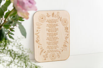 Wooden Personalised Poem Or Song Sign, 3 of 3