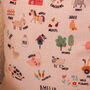 Personalised Alphabet Farm Cushion For Kids Room Nursery Present For New Baby Or Young Child, thumbnail 3 of 4