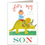 Dinosaur Son Greetings Card, thumbnail 2 of 5