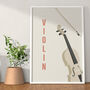 Violin Print | Instrument Music Poster, thumbnail 9 of 10