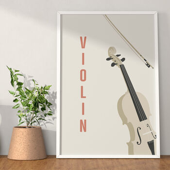 Violin Print | Instrument Music Poster, 9 of 10
