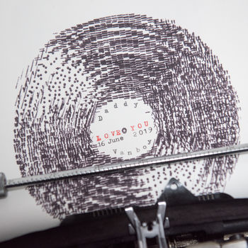 Personalised Record Typewriter Art Print, 9 of 12