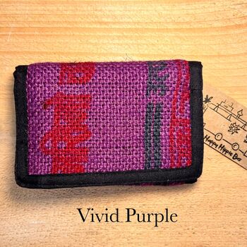 Handmade Rice Sack Wallet Fair Trade Recycled, 9 of 12