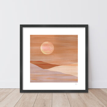 Bohemian Sun Desert Landscape Print, 3 of 6