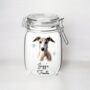 Personalised Grey Hound Kilner Style Dog Treat Jar, thumbnail 2 of 2