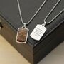 Personalised Men's Tiger's Eye Dog Tag Necklace, thumbnail 1 of 9