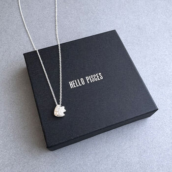 Pisces Sterling Silver Fish Necklace, 2 of 5