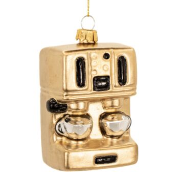 Coffee Lover Espresso Machine Tree Decoration, 4 of 4