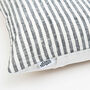 Black And Cream Stripe Linen Cushion Cover, thumbnail 2 of 7