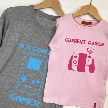 Personalised Dad And Child Gamer T Shirt Set, 2 of 8