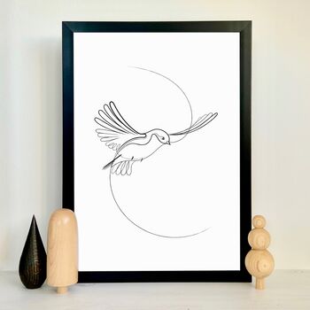 Bird In Flight Line Drawing Print, 2 of 2
