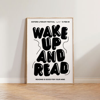 Wake Up And Read Colourful Retro Wall Art Print, 9 of 10