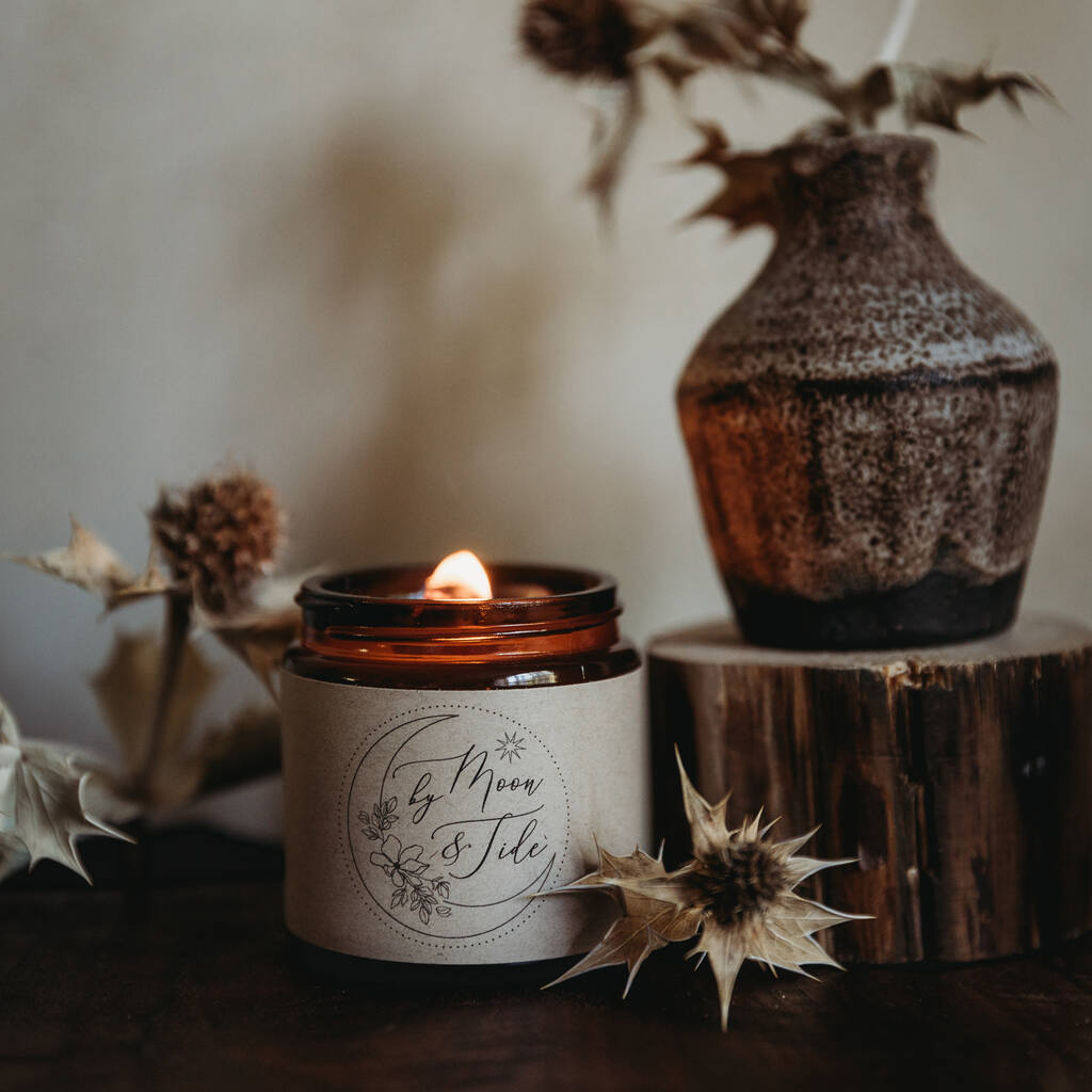 Comforting Crackle Wick Candle In A Jar: Sea Of Calm, 1 of 6