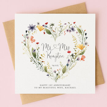 Wildflower Anniversary Card, 3 of 6