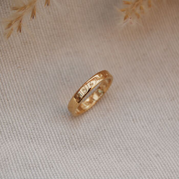 Gold Personalised Constellation Eternity Engraved Ring, 2 of 7