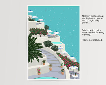 Santorini Greece Travel Print, 2 of 6