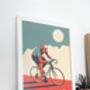 Le Tour Cycling Tour De France Retro Bike Art Print, thumbnail 3 of 4