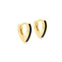 Gold Plater Silver And Enamel V Shape Hoop Earrings, thumbnail 5 of 9