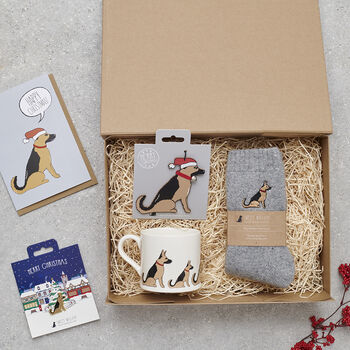 Christmas German Shepherd Dog Pin Badge, 4 of 12