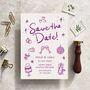 Wedding Doodles Save The Date Cards, thumbnail 1 of 12
