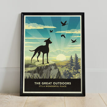 Scenic Greyhound, Whippet Or Lurcher Gift Print, 5 of 8