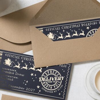 Personalised Lapland Christmas Boarding Pass Voucher, 7 of 9