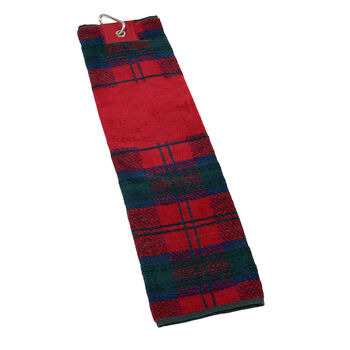 Personalised Tartan Golf Towel And Ball Marker Set, 4 of 8