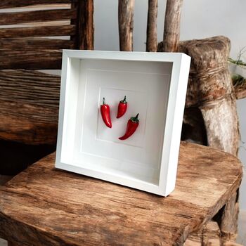 Ceramic Kitchen Wall Art: Three Red Chillies, 9 of 9