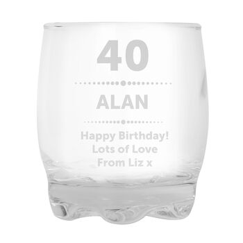 Engraved 40th Birthday Glass, 2 of 3