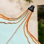 Two Tone Scalloped Parasol Aqua And Coral, thumbnail 3 of 7