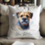 Personalised Border Terrier Hearts Cushion Cover Gift B, thumbnail 2 of 2