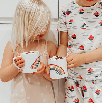 Personalised Children's Rainbow Mug Set, 2 of 2