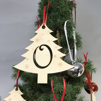 Initial Letter Christmas Tree Decorations By Hickory Dickory Designs