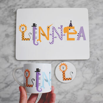 Children's Personalised Placemat And Mug Gift Set, 2 of 7