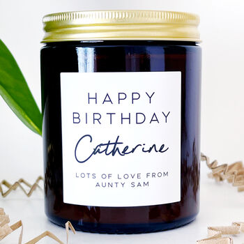 Personalised Birthday Text Soy Wax Candle Gift Choice Of Fragrance, 4 of 10