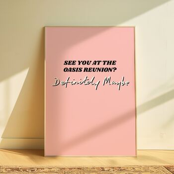 Oasis Definitely Maybe / Oasis Keep Sake / Oasis Poster / Oasis Memorabilia / Oasis Mania / Oasis Print / Northern Art / Manchester Art, 3 of 4