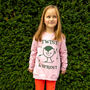 Twist And Sprout Girls' Christmas Jumper, thumbnail 4 of 4