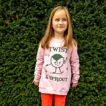 Twist And Sprout Girls' Christmas Jumper, 4 of 4