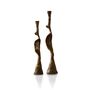 Handmade Black Brass Spiral Candle Holder Set, thumbnail 6 of 12