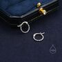 Sterling Silver Braided Huggie Hoop Earrings, thumbnail 1 of 12