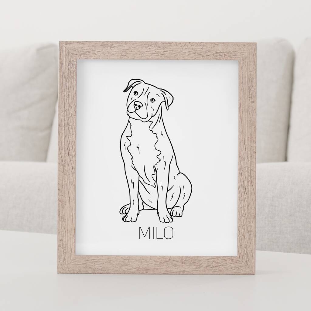 Customised Pet Portrait For Staffordshire Terrier Owner, 1 of 9